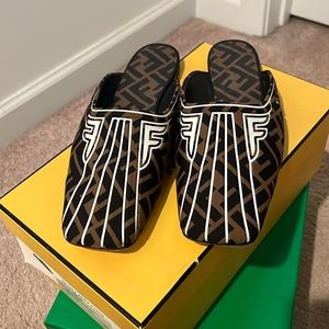 FENDI MULE SHOE.. IF YOU LOVE ALL THE LOGO THIS IS FOR YOU!